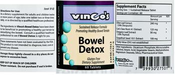 Vinco's Bowel Detox - supplement