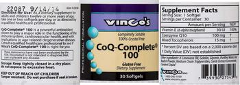 Vinco's CoQ-Complete 100 - supplement