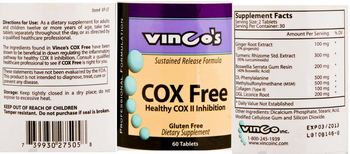Vinco's COX Free - supplement
