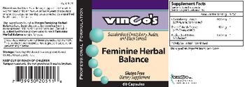 Vinco's Feminine Herbal Balance - supplement