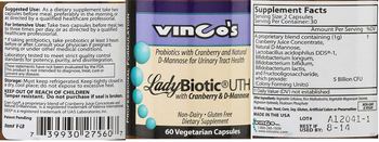 Vinco's LadyBiotic UTH With Cranberry & D-Mannose - supplement