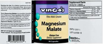 Vinco's Magnesium Malate - supplement