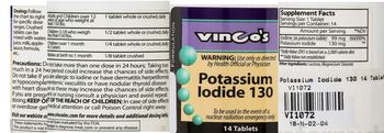 Vinco's Potassium Iodide 130 - 