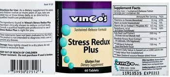 Vinco's Stress Redux Plus - supplement