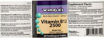 Vinco's Vitamin B12 2500 Black Cherry Flavored - supplement