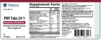 Virtus Pharmaceitls PNV Tabs 29-1 - supplement