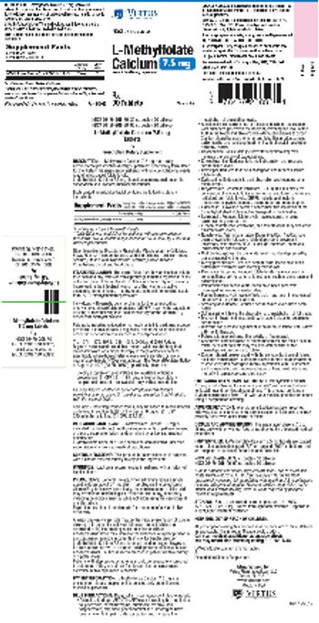 Virtus Pharmaceuticals L-Methylfolate Calcium 7.5 mg - prescription supplement