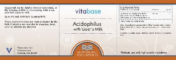 Vitabase Acidophilus With Goat's Milk - supplement