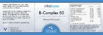 Vitabase B-Complex 50 - supplement