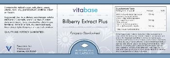 Vitabase Bilberry Extract Plus - supplement
