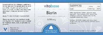 Vitabase Biotin 5,000 mcg - supplement