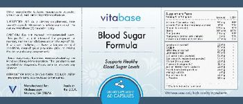 Vitabase Blood Sugar Formula - supplement