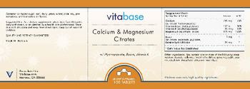 Vitabase Calcium & Magnesium Citrates W/ Hydroxyapatite, Boron, Vitamin K - supplement