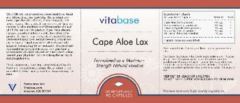 Vitabase Cape Aloe Lax - supplement