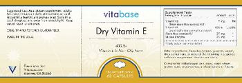 Vitabase Dry Vitamin E 400 IU - supplement