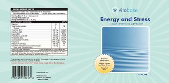 Vitabase Energy And Stress - liquid nutrition supplement