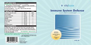 Vitabase Immune System Defense - liquid nutritional supplement