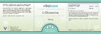 Vitabase L-Glutamine 500 mg - supplement