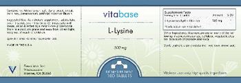 Vitabase L-Lysine 500 mg - supplement