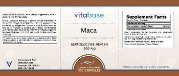 Vitabase Maca 500 mg - supplement