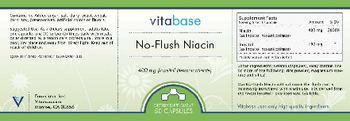 Vitabase No-Flush Niacin 400 mg - supplement