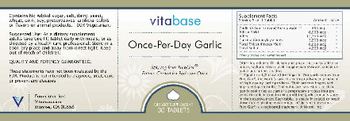 Vitabase Once-Per-Day Garlic 650 mg - supplement