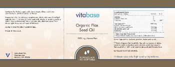 Vitabase Organic Flax Seed Oil 1000 mg - supplement
