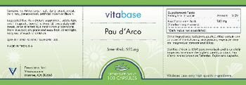 Vitabase Pau D'Arco 500 mg - supplement