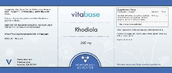 Vitabase Rhodiola 500 mg - supplement