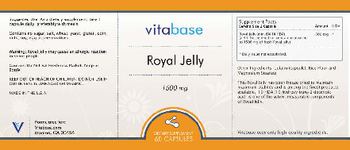 Vitabase Royal Jelly 1500 mg - supplement