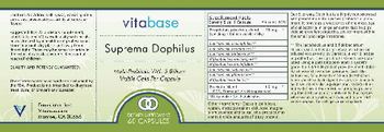 Vitabase Suprema Dophilus - supplement