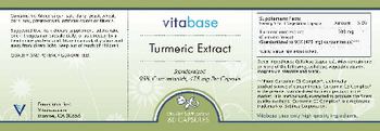 Vitabase Turmeric Extract - supplement