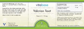 Vitabase Valerian Root 125 mg - supplement