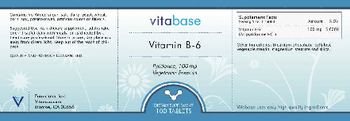 Vitabase Vitamin B-6 100 mg - supplement