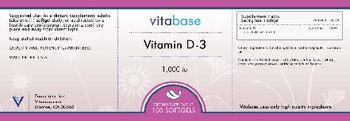 Vitabase Vitamin D-3 1,000 IU - supplement