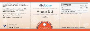 Vitabase Vitamin D-3 400 IU - supplement