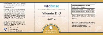 Vitabase Vitamin D-3 5,000 IU - supplement