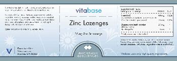 Vitabase Zinc Lozenges 15 mg - supplement