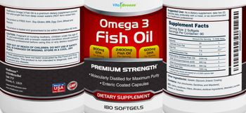 VitaBreeze Omega 3 Fish Oil - supplement