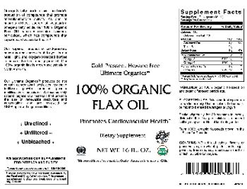 Vitamer Laboratories 100% Organic Flax Oil - supplement