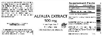 Vitamer Laboratories Alfalfa Extract 500 mg - supplement