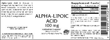VitaCeutical Labs Alpha-Lipoic Acid 100 mg - supplement