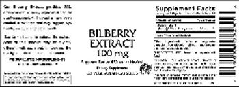 Vitamer Laboratories Bilberry Extract 100 mg - supplement