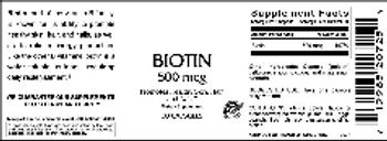 Vitamer Laboratories Biotin 500 mcg - 