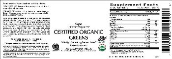 VitaCeutical Labs Certified Organic Greens - supplement