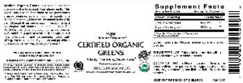 VitaCeutical Labs Certified Organic Greens - supplement