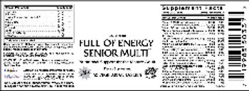 VitaCeutical Labs Full Of Energy Senior Multi - supplement