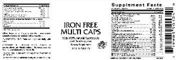 Vitamer Laboratories Iron Free Multi Caps - supplement