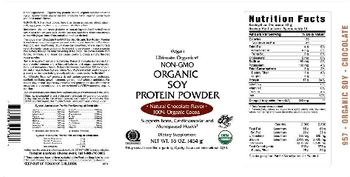 VitaCeutical Labs Non-GMO Organic Soy Protein Powder Natural Chocolate Flavor - supplement