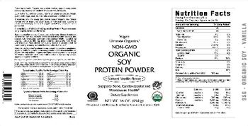 VitaCeutical Labs Non-GMO Organic Soy Protein Powder Natural Vanilla Flavor - supplement